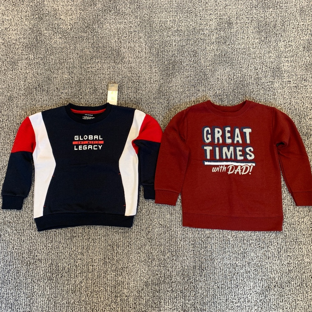 Lot of 2 Boys Sweatshirts Great Times with Dad 4T